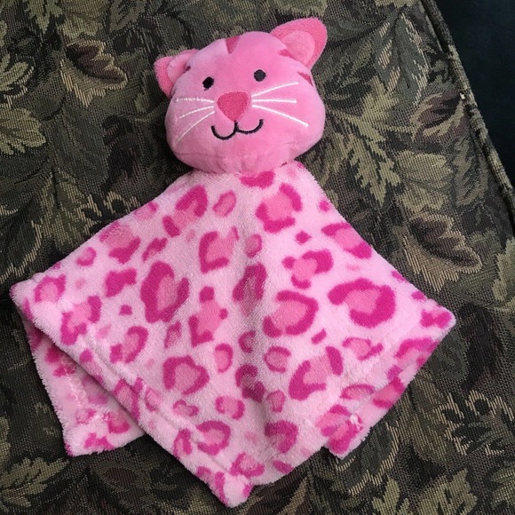 Swiggles Bedding Swiggles Pink Leopard Cat Kitten Security Blanket